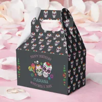 Personalized Day of the Dead Theme Birthday Party Favor Boxes