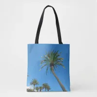 Blue Sky and Palm Trees Guadalest Valley Spain Tote Bag