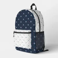 Christmas snowflakes and dots pattern printed backpack