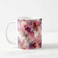 Pink and Purple Flowers Alcohol Ink Illustration Coffee Mug