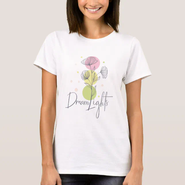 Dream Lights Floral Pastel Colors T-Shirt