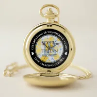 Elegant 18th Porcelain Wedding Anniversary Pocket Watch