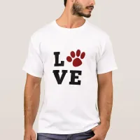 Love Paw Print Animal Lover Dog Lover Tri-Blend Shirt