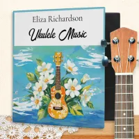 Ukulele Musical Instrument Floral Music Binder