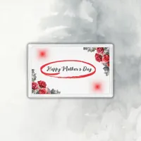 Floral Grey & Red Happy Mother's Day | Acrylic Tray