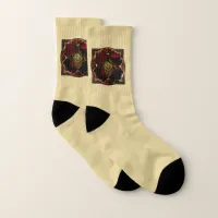 Autumn Elegance: The Floral Medallion Socks