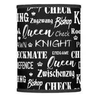 Chess Player Black and White Typographic Lamp Shade