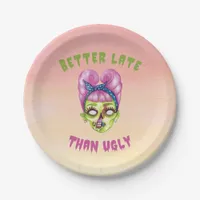 Better Late Than Ugly Zombie Paper Plates