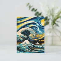 Starry Night Wave Postcard