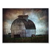 Kalona, Iowa White Barn With Birds Photo Print