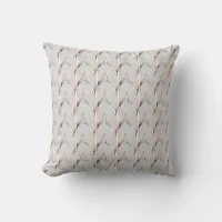 Romantic Pastel Peach & Blue Watercolor Eucalyptus Throw Pillow