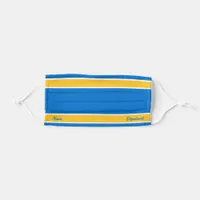 [Match Your Uniform] True Blue w/ Yellow Stripes Adult Cloth Face Mask