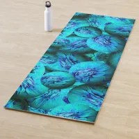  Turquoise and blue spheres in 3D optics   Yoga Mat