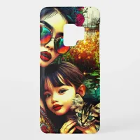 Colorful Art Mom and Daughter Asian Flower Garden Case-Mate Samsung Galaxy S9 Case