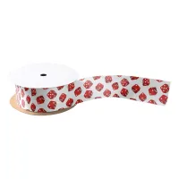 High Roller Red Dice  Satin Ribbon