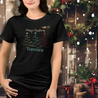 Christmas Tree with Bird Tri-Blend Shirt