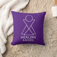 Geometric Indigo Third Eye Chakra Angel Purple Throw Pillow