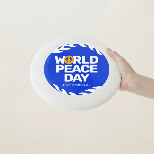 Blue Orange World Peace Day Peace Sign Wham-O Frisbee