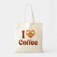 Must Love Coffee Cute Heart Design Tote Bag