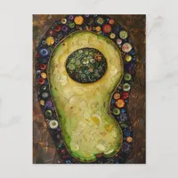 beautiful abstract avocado  postcard