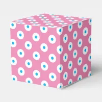 Simple & Cheery Pink, White, and Blue Polka Dotted Favor Boxes