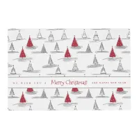 Red Christmas Tree Pattern#5 ID1009 Placemat