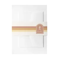 Desert Vibes Wedding Stripe Terra Cotta ID1019 Invitation Belly Band