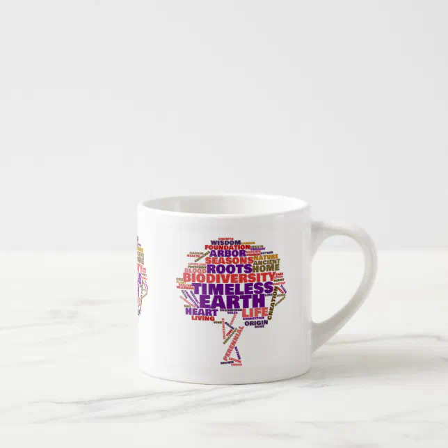 Inspirational Tree of Life Tag Cloud Espresso Cup