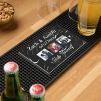 Wedding Photos and Date Personalized Bar Mat