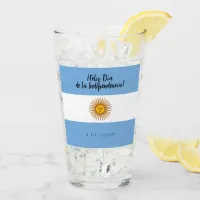 Argentina Independence Day Flag Glass