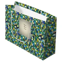 Contemporary Green Pattern - papyrus Large Gift Bag