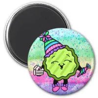 Birthday Pickle | Pink and Purple Birthday Hat Magnet