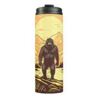 Bigfoot Sasquatch Retro Art Thermal Tumbler