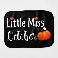 little miss october burp cloth