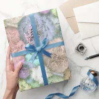 Cute dandelions in pastel wrapping paper