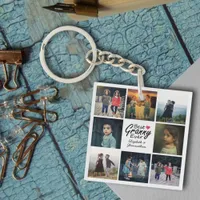 Modern Photo Collage Best Granny Ever Grandma Gift Keychain