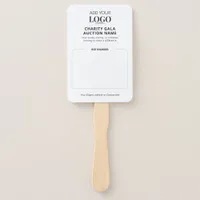 Chic Auction Paddle |  Modern Charity Bid Number Hand Fan