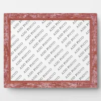 Classic Red Frame Add Photo Plaque