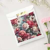 Timeless Rose Floral Charm Favor Bag