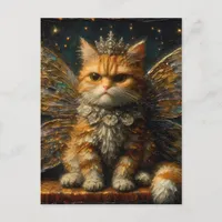 The Annoyed Little Adorable Fairy Ginger Cat Postcard