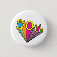 50th birthday badge 50 years old  button