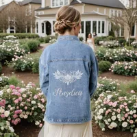 Flirty Feminine, Floral Denim Jacket