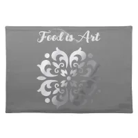 Tranquil Silver & Gray Monogram | Cloth Placemat