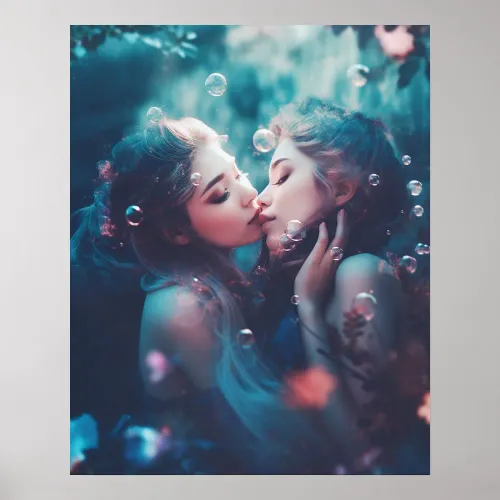 Lesbian mermaids poster