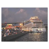 AIDAluna Cruise Ship docking at Willemstad Curacao Tissue Paper