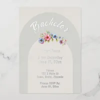 Spring Flowers Bachelor Foil Invitation