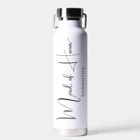 Personalized Maid of Honor Typography Water Bottle