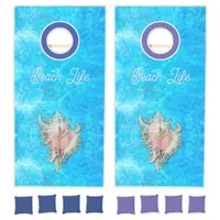 Conch Shell "Beach Life"  Cornhole Set