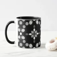 Abstract Monochrome Bokeh Dots Pattern Mug