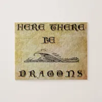 Here There Be Dragons Jigsaw Puzzle